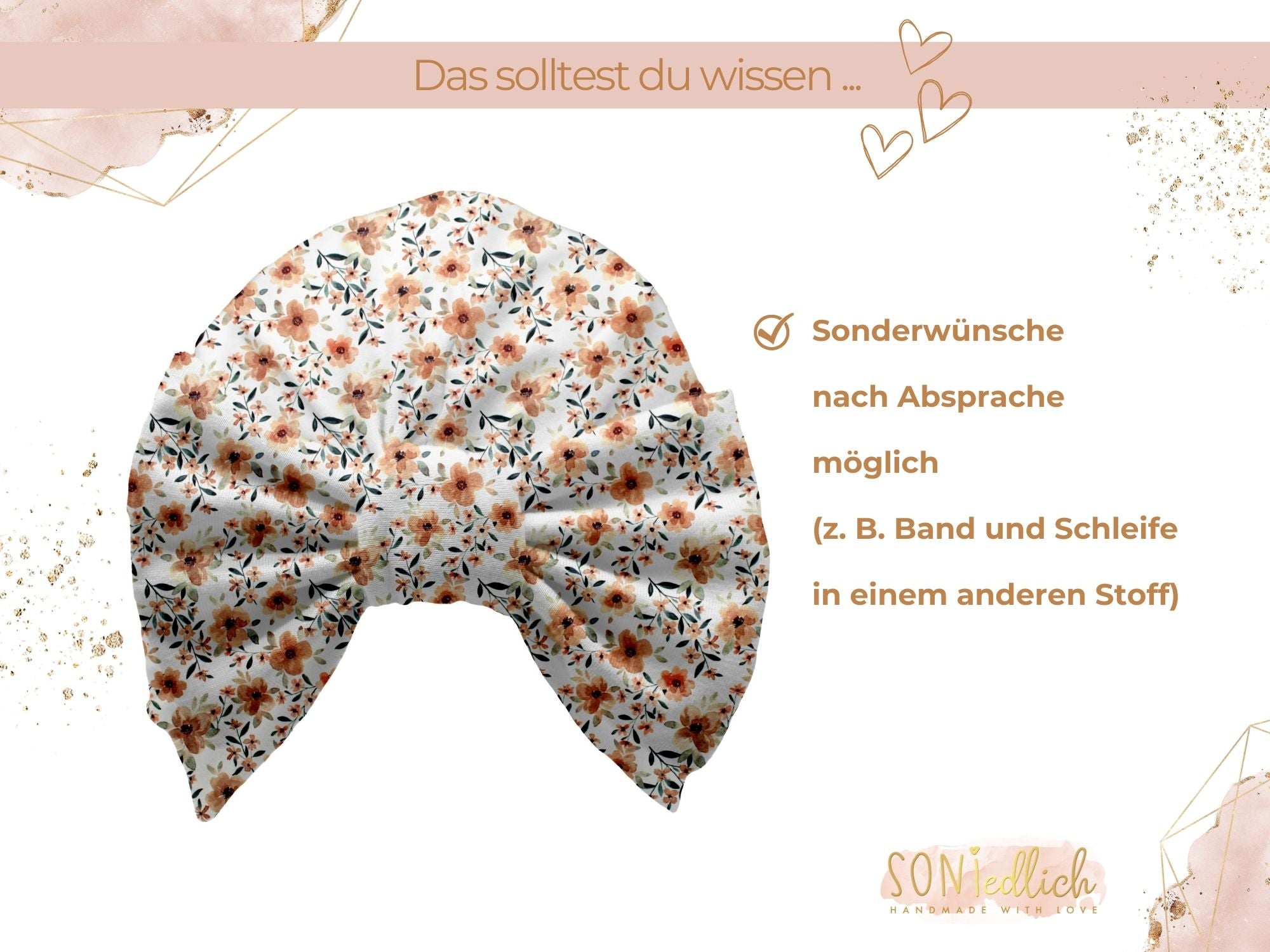 Turbanmütze „Quittenblüte“ Sonderwünsche