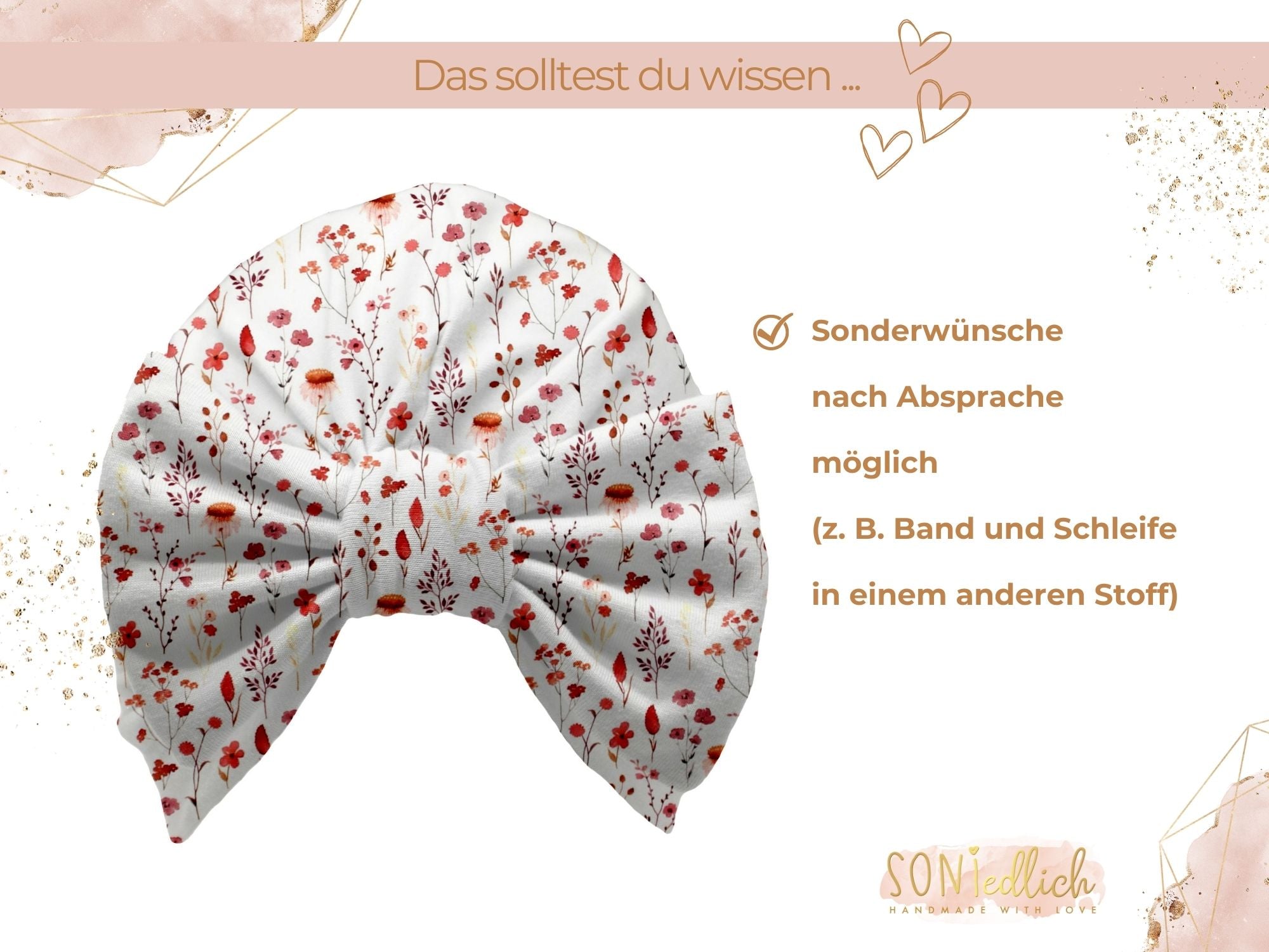 Turbanmütze „sunset flowers“ Sonderwünsche