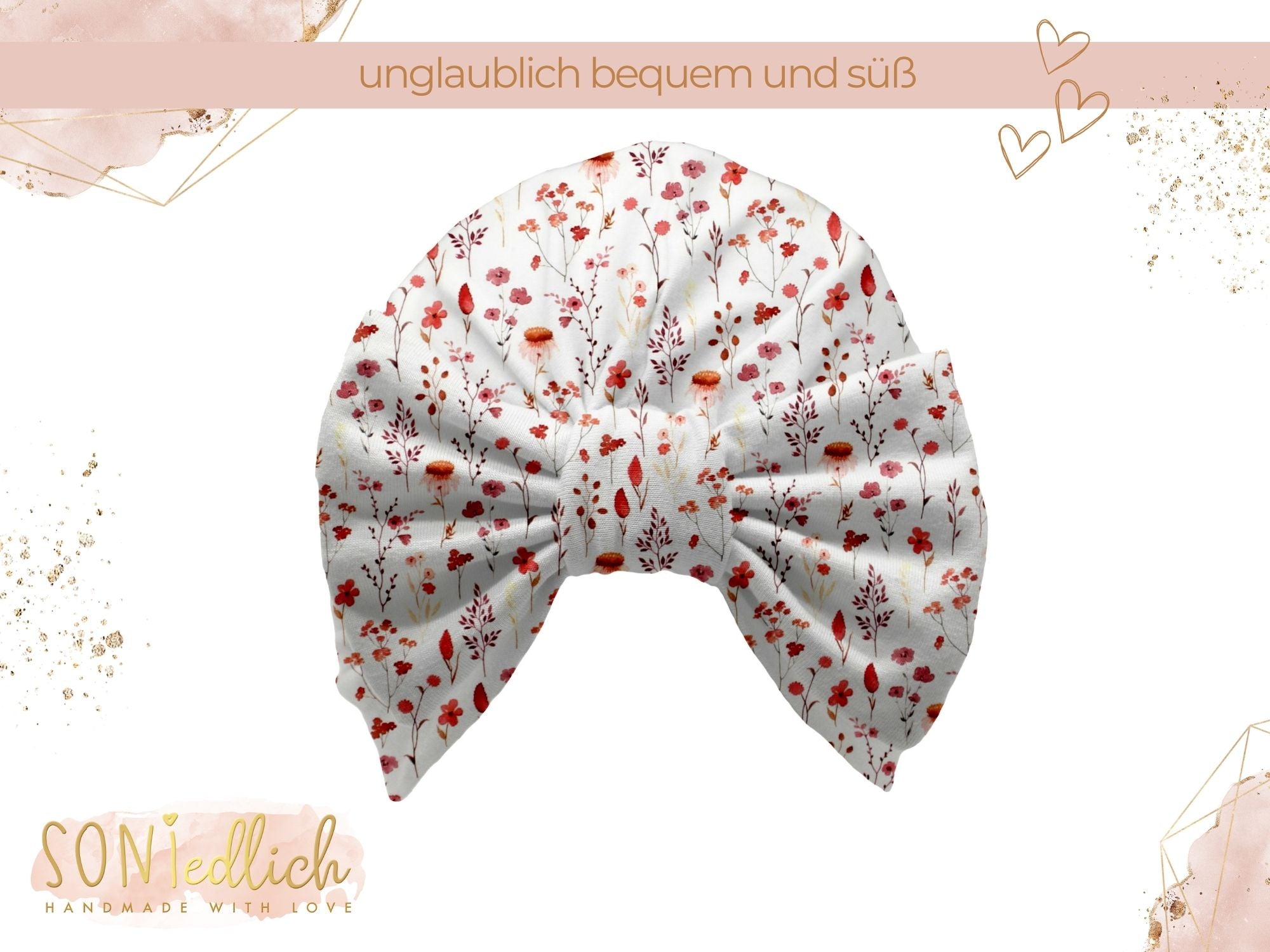 Turbanmütze „sunset flowers“ Ansicht