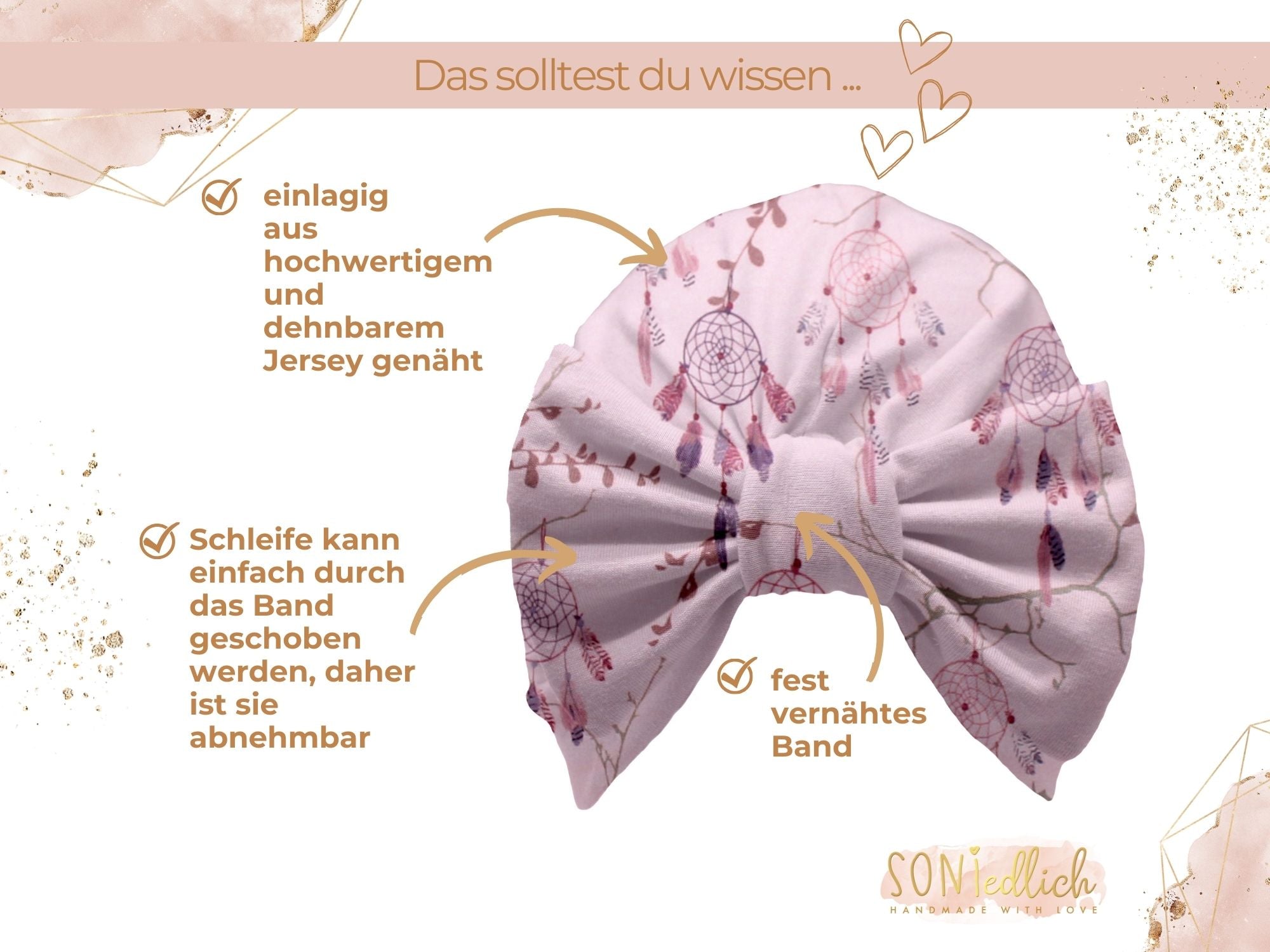 Turbanmütze „Traumfänger“ Details