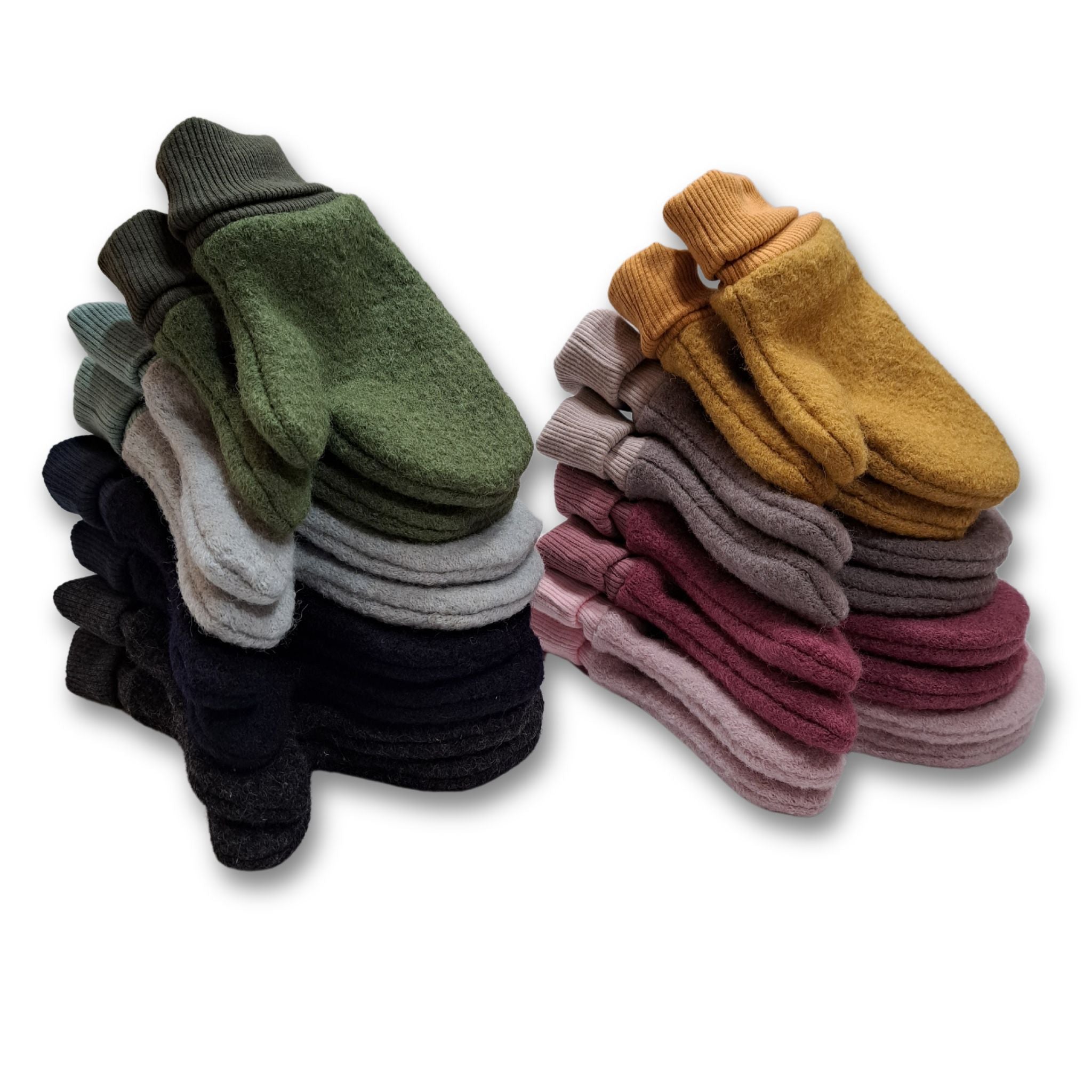 Handschuhe aus Wollwalk für Babys, Kinder und Erwachsene