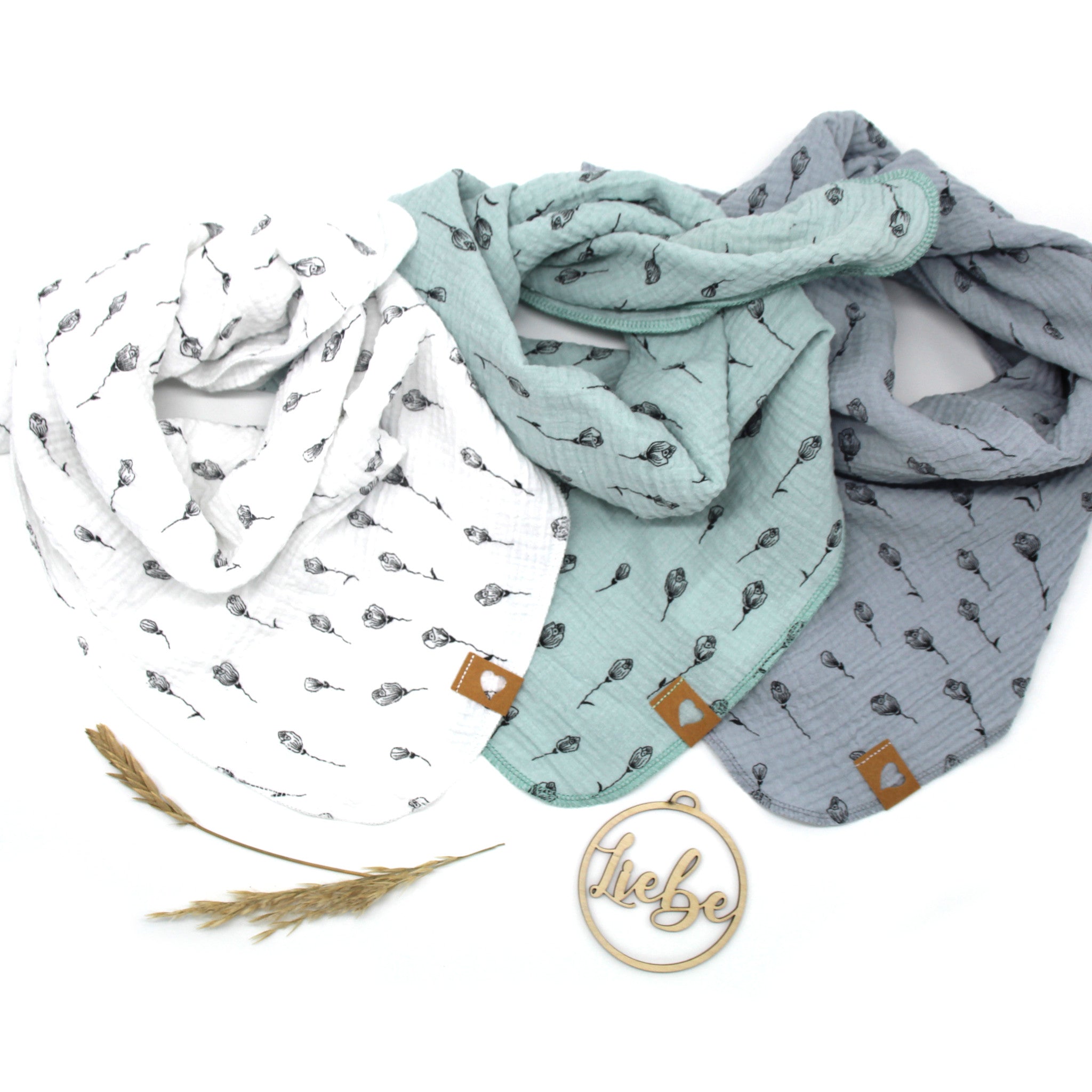 Musselintuch für Kinder „Tulpen“